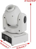 Topteng 1/2/4 Moving Head 120W 8Gobo Stage Lighting RGBW LED DJ DMX Beam Bar Party Light 9/11 Channels Sound Activated DJ Lights for Church Wedding Disco Party Nightclub Live Show - Image 7