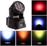 XPCLEOYZ 2PCS Moving Head Dj Lights,7 x 12W RGBW Stage Lighting Mini Moving Head, DMX DJ Lights Remote Control Sound Activated, Mini Moving Heads Wash Light for Parties - Image 4