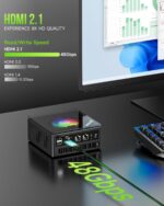 GMKtec Gaming Mini PC AMD Ryzen 9 8945HS (Turbo 5.1GHz) 32GB DDR5 2TB SSD, Computers PC Oculink, Dual NIC LAN 2.5G, WiFi 6, USB3.2, USB-C 4.0, BT5.2, DP, HDMI, Dual Fan Nucbox K11 - Image 7