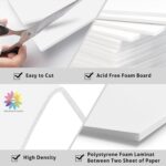 Mat Board Center, Pack of 25 Foam Core Backing Boards 1/8" (8x8, White) - Image 4