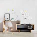12" Large Bulletin Board with 30 Push Pins, Pack of 8 Hexagon Felt Pin Board Notice Boards for Home Office Kitchen, Felt Wall Tiles for Photos Memos - Image 4