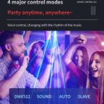 DJ Party Lights, 3D Animation RGB 60 Patterns Dreamy Starry Disco Lighting DMX512 Sound Activated Stage Lights, Remote Control Beam Effect Light for Disco KTV Club Bar Wedding Bar Karawa Show Live - Image 2