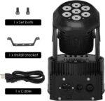 4Pcs Stage Lights, 7x10W Moving Head Light, Sound Activated/DMX Lighting, RGBW DJ Lights for Stage, Live, DJ, Bar, Disco,Party Lighting - Image 5