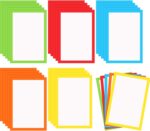 Dianelhall 25 Pcs Rainbow Color Frame Poster Board 10.2 x 15 Inch Colored White Poster Board Paper Colorful Bright Blank Display Board for School Project Kid DIY Craft Presentation Holiday Event - Image 2