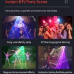 DJ Party Lights, 3D Animation RGB 60 Patterns Dreamy Starry Disco Lighting DMX512 Sound Activated Stage Lights, Remote Control Beam Effect Light for Disco KTV Club Bar Wedding Bar Karawa Show Live - Image 5