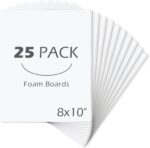 Mat Board Center, Pack of 25 Foam Boards (White Color, 8x10 1/8") - Image 2