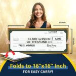 Big Checks for Presentations, 13.5" x 32" - Giant Check - Large, Fake, Blank, Oversized for Fundraisers, Retirement, Charity & Donation Events - Image 4