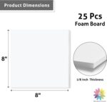 Mat Board Center, Pack of 25 Foam Core Backing Boards 1/8" (8x8, White) - Image 3