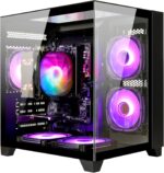 LXZ Desktop PC Computer Ryzen 5-5600GT 8 core 3.6GHz, 16G DDR4 RAM, 512G NVME SSD, Tower Computer with 400W Power Supply for Working, Home and Office (Black) - Image 2