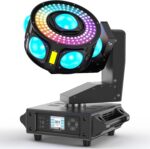 160W 3-Axis Moving Head Lights RGBW 540°Rotation DJ Light with Strobe Effects DMX512 19/25CH with Sound Activated Moving Head Beam Stage Light for Disco Wedding Parties Live Show Bar - Image 2