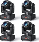Moving Head DJ Lights, U`King 50W LED Moving Head Light with 7 Gobos 7 Colors and Open White Beam Spotlight by DMX and Sound Activated for Wedding DJ Disco Parties Live Show Church Bar (Set of 4) - Image 2