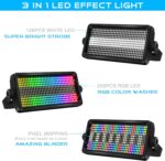 LED Stage Strobe Effect Lights - 120W RGBW DJ Light with 48 Zones Chasing by DMX Control Sound Activated Auto Play Wall Washer Uplight for Event Concert Party Church Wedding Club Stage Lighting - Image 3