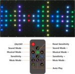 DJ Stage Light Pro 3.3x6.9ft LED Motion Drape Facade - Sound-Activated Rhythm Lights with Remote, 80+ Music Programs & 70 Motion Effects for DJ Booths, Stages, Weddings - Image 3