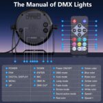 36 LED Stage Lights, Corded RGB Par Lights, 4/7 CH DMX Par Can, LED Stage Par with Sound Activated & DMX 512, Uplights for Wedding, Club, Event, Party, 4 Pack - Image 7