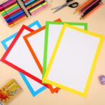 Dianelhall 25 Pcs Rainbow Color Frame Poster Board 10.2 x 15 Inch Colored White Poster Board Paper Colorful Bright Blank Display Board for School Project Kid DIY Craft Presentation Holiday Event - Image 4
