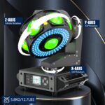 160W 3-Axis Moving Head Lights RGBW 540°Rotation DJ Light with Strobe Effects DMX512 19/25CH with Sound Activated Moving Head Beam Stage Light for Disco Wedding Parties Live Show Bar - Image 6