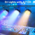 36 LED Stage Lights, Corded RGB Par Lights, 4/7 CH DMX Par Can, LED Stage Par with Sound Activated & DMX 512, Uplights for Wedding, Club, Event, Party, 4 Pack - Image 6