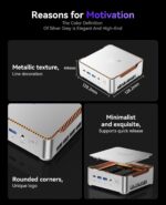 KAMRUI Hyper H2 Mini Gaming PC, in·tel Core i9-11900H (Beat 1195G7/5825U, up to 4.9GHz) 32GB RAM 1TB SSD Mini Desktop Computers, Triple 4K Display 6*USB3.2, USB-C, HDMI, DP, WiFi6, BT5.2, Office Home - Image 10