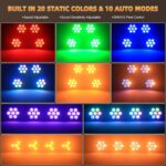 4Packs Retro Stage Light LED RGB COB 7 LED Par Light DMX Control Sound Activated Vintage Uplights for Events Concert Wedding Party Music Live Show Church DJ Birthday - Image 4