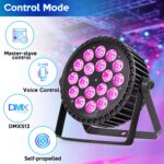 Stage Lights LED Par Lights，10X18W RGBW 4-in-1 LED DJ Par Can Light with Strobe/Wash Stage Effect by DMX512 & Sound Activated Uplighting for Events Wedding Parties Church Club DJ Live Show - Image 4