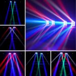 U`King Spider Moving Head Light 8x10W LEDs Beam DJ Lights RGBW Sound Activated and DMX-512 Control for Party Pub Festival Disco Show Wedding Event Stage Lighting - 2 Packs - Image 4