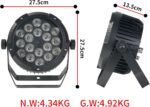 Led Par Lights IP65 Waterproof 18 X12W RGBW 4in1 Outdoor Stage Lights DMX512 Sound Activated Control Par Lights for Outdoor Party Garden Music Live Show Wedding - Image 8