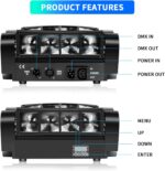 U`King Spider Moving Head Light 8x10W LEDs Beam DJ Lights RGBW Sound Activated and DMX-512 Control for Party Pub Festival Disco Show Wedding Event Stage Lighting - 2 Packs - Image 3