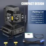 160W 3-Axis Moving Head Lights RGBW 540°Rotation DJ Light with Strobe Effects DMX512 19/25CH with Sound Activated Moving Head Beam Stage Light for Disco Wedding Parties Live Show Bar - Image 7