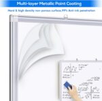 Magnetic White Board Dry Erase Board for Wall，72" x 48" (6ft x 4ft) Wall-Mounted Aluminum Frame Marker Board, Foldable Portable Whiteboard with a Long Pen Tray for School, Classroom, Office & Home - Image 10