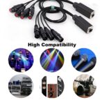 4 Channel Audio Snake, 3 Pin XLR Extender, DMX512 XLR Male/Female to Ethercon RJ45 Over Cat5/6/6e Ethernet Extender for Live Stage Sound Lighting Audio Recording, 2ft Breakout Cable - Image 8
