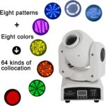 Topteng 1/2/4 Moving Head 120W 8Gobo Stage Lighting RGBW LED DJ DMX Beam Bar Party Light 9/11 Channels Sound Activated DJ Lights for Church Wedding Disco Party Nightclub Live Show - Image 6