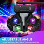 3 Head Moving Head Lights, 18 LED Stage DJ Lighting, DMX/Remote Control Sound Activated for Stage, Party, Live, DJ, Bar, Disco Lighting - Image 3