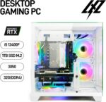 LXZ Gaming PC Desktop 12th I5-12400F, Desktop Computer, GeForce RTX 3050, 32G DDR4 RAM, 1TB NVME SSD, Prebuilt Tower Computer for Gaming, Home and Office (White) - Image 5