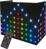 DJ Stage Light Pro 3.3x6.9ft LED Motion Drape Facade - Sound-Activated Rhythm Lights with Remote, 80+ Music Programs & 70 Motion Effects for DJ Booths, Stages, Weddings - Image 2