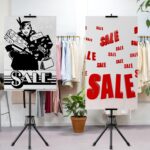 🥇 Poster Stands for Display - Floor Poster Board Holder Poster Display Stand Retractable Banner Stand Outdoor Sign Holder, Double-Side Tripod Height up to 80"（1pack） - Image 3