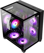 LXZ Desktop PC Computer Ryzen 5-5600GT 8 core 3.6GHz, 16G DDR4 RAM, 512G NVME SSD, Tower Computer with 400W Power Supply for Working, Home and Office (Black) - Image 7