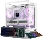 Gaming PC Desktop Computer,Intel Core i7 Desktop,Operating at A Frequency of 3.4GHz,GTX1660Super Graphics Card with 6GB GDDR6 Video Memory,16GB RAM, 1TB NVME SSD,WiFi 5.0,RGB Fan x4,White - Image 2