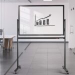 Mobile Clear Glass Whiteboard on Wheels - TANKEE 48" x 32" Dry Erase Board with Stand, Large Rolling White Board with 25 Sheets Paper Pad, Transparent Tempered Glass Board for Office Home School - Image 8