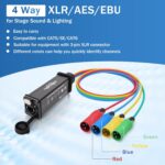 XLR Audio Over Ethernet Snake，4 Channel 3Pin XLR Male to Ethercon-Compatible RJ45 Cat5/Cat6 Ethernet Breakout for Live Stage Audio, Lighting,Sound,Audio Recording Studio-1.64Feet - Image 5