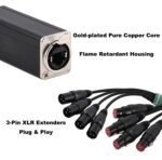 4 Channel Audio Snake, 3 Pin XLR Extender, DMX512 XLR Male/Female to Ethercon RJ45 Over Cat5/6/6e Ethernet Extender for Live Stage Sound Lighting Audio Recording, 2ft Breakout Cable - Image 7