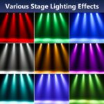 36 LED Stage Lights, Corded RGB Par Lights, 4/7 CH DMX Par Can, LED Stage Par with Sound Activated & DMX 512, Uplights for Wedding, Club, Event, Party, 4 Pack - Image 4
