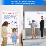 Magnetic White Board Dry Erase Board for Wall，72" x 48" (6ft x 4ft) Wall-Mounted Aluminum Frame Marker Board, Foldable Portable Whiteboard with a Long Pen Tray for School, Classroom, Office & Home - Image 5