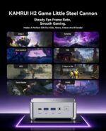 KAMRUI Hyper H2 Mini Gaming PC, in·tel Core i9-11900H (Beat 1195G7/5825U, up to 4.9GHz) 32GB RAM 1TB SSD Mini Desktop Computers, Triple 4K Display 6*USB3.2, USB-C, HDMI, DP, WiFi6, BT5.2, Office Home - Image 3
