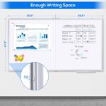 Magnetic White Board Dry Erase Board for Wall，72" x 48" (6ft x 4ft) Wall-Mounted Aluminum Frame Marker Board, Foldable Portable Whiteboard with a Long Pen Tray for School, Classroom, Office & Home - Image 3