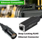 4 Channel Audio Snake, 3 Pin XLR Extender, DMX512 XLR Male/Female to Ethercon RJ45 Over Cat5/6/6e Ethernet Extender for Live Stage Sound Lighting Audio Recording, 2ft Breakout Cable - Image 3