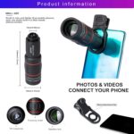 36X Long Focus Telephoto Phone Lens for iPhone and Android, Zoom Cellphone Camera Lens with Phone Clip for Picture Video Taking - Image 6