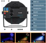 Rechargeable Stage Par Lights U`King RGB 36 LED Uplights Battery Powered with RGB 36W DJ Uplights Sound Activated Control for Wedding DJ Disco Events Halloween Church Live Party - 20 Pack - Image 5