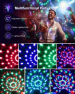 Luditek Sound Activated Party Lights with Remote DJ Lighting, Disco Ball Strobe Stage Light for Home Room Dance Parties Birthday Karaoke Stocking Stuffers New Years Eve Halloween Christmas Decorations - Image 7