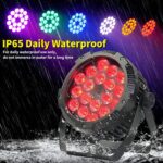 Led Par Lights IP65 Waterproof 18 X12W RGBW 4in1 Outdoor Stage Lights DMX512 Sound Activated Control Par Lights for Outdoor Party Garden Music Live Show Wedding - Image 5