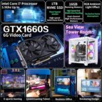 Gaming PC Desktop Computer,Intel Core i7 Desktop,Operating at A Frequency of 3.4GHz,GTX1660Super Graphics Card with 6GB GDDR6 Video Memory,16GB RAM, 1TB NVME SSD,WiFi 5.0,RGB Fan x4,White - Image 3